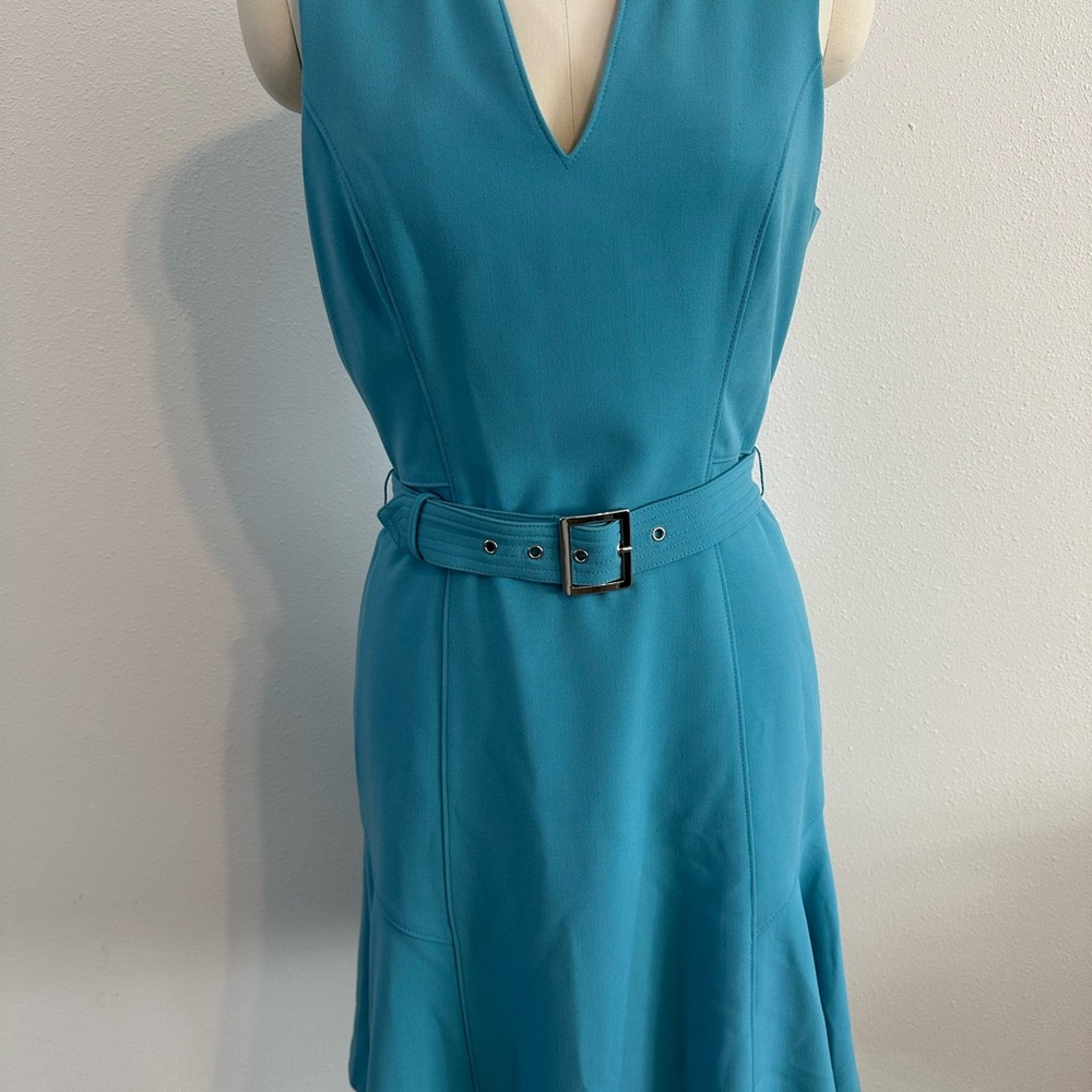 WHBM: Elegant Teal Sleeveless Dress